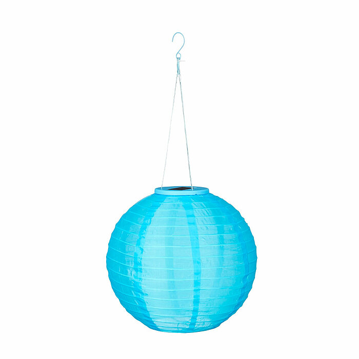 Eine Solar-Laterne von Luca Lighting in der Größe 28x28cm in der Farbe blau.