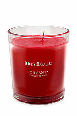 Ein Duftglas von Prices Candles in der Geruchssorte "For Santa" in der Größe 8,9x8,0cm.