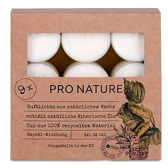 Müller Kerzenfabrik Raps-Duftlichte Clear Cup - Birke & Kräuter (9er Pack) Artikelvorschau Raps-Duftlichte Clear Cup - Birke & Kräuter (9er Pack)