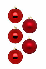 12 Christbaumkugeln von Inge Glas in der Größe 8cm in der Farbe Chianti.