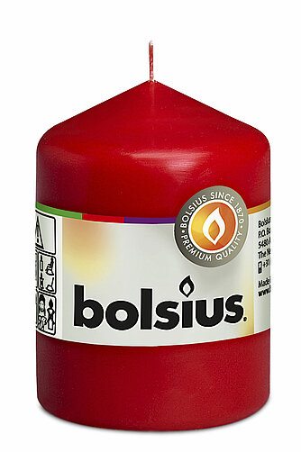 Bolsius Stumpenkerze 80/58 - rot - Einzelkerze Artikelvorschau Stumpenkerze 80/58 - rot - Einzelkerze