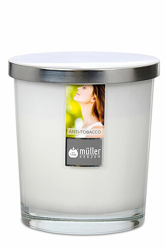 Müller Kerzenfabrik Maxi-Duftkerzenglas 110/95 mm - Anti Tabak (1 Stück) Artikelvorschau Maxi-Duftkerzenglas 110/95 mm - Anti Tabak (1 Stück)