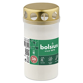 Bolsius Dauerbrenner mit Deckel - Weiß (20 Stück) Artikelvorschau Dauerbrenner mit Deckel - Weiß (20 Stück)