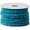 Eine Wollkordel von KragoArt mit der Breite 1 cm und einer Länge von 10 m in der Farbe Türkis.