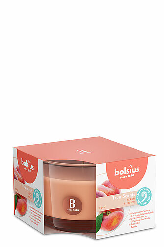Bolsius True Scents Anti Tabak Duftglas Medium 63/90 mm - Pfirsich (1 Stück) Artikelvorschau True Scents Anti Tabak Duftglas Medium 63/90 mm - Pfirsich (1 Stück)