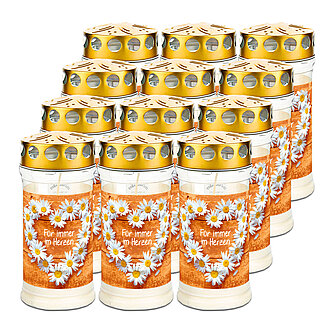 Memoriam Kompositionsöllicht Nr. 414 Memoriam mit Deckel & Motiv Margeriten (12 Stück) Artikelvorschau Kompositionsöllicht Nr. 414 Memoriam mit Deckel & Motiv Margeriten (12 Stück)