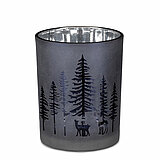 Ein Teelichthalter in Baumform von Edelman in der Größe 12,5x10cm in der Farbe schwarz.