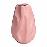 Eine Keramikvase Rock von Sandra Rich in der Größe 20x13cm in der Farbe rose.