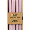 Vier Stabkerzen Pure Natural Wax von Richard Wenzel in der Größe 25x2,3cm in der Farbe Antikrosa.