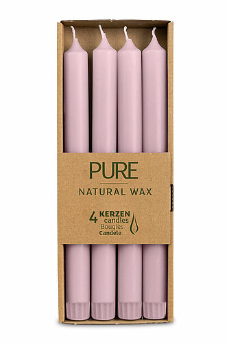 Richard Wenzel Pure Natural Wax Stabkerzen - antikrosa (4er Pack) Artikelvorschau Pure Natural Wax Stabkerzen - antikrosa (4er Pack)