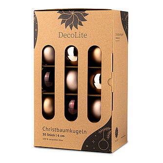DecoLite Christbaumkugeln aus Glas Ø 6 cm - Lounge - matt / glänzend (30 Stück) Artikelvorschau Christbaumkugeln aus Glas Ø 6 cm - Lounge - matt / glänzend (30 Stück)