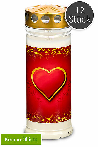 Memoriam Kompositionsöllicht Nr. 7 Memoriam mit Deckel & Motiv Herz (12 Stück) Artikelvorschau Kompositionsöllicht Nr. 7 Memoriam mit Deckel & Motiv Herz (12 Stück)