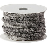 Eine Wollkordel von KragoArt mit der Breite 1 cm und einer Länge von 10 m in der Farbe Grau Melange.