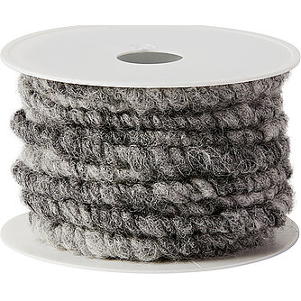 kragoART Wollkordel - 10mm - anthra melange (10 Meter) Artikelvorschau Wollkordel - 10mm - anthra melange (10 Meter)