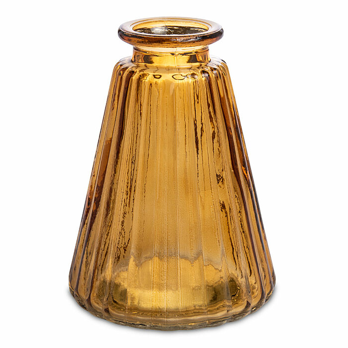 Eine Glasvase Rim von Sandra Rich in der Größe 10x7,5cm in der Farbe Bernstein.