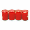 Vier Stundenbrenner Nr. 40 von Müller Kerzenfabrik in der Größe 6x5cm in der Farbe rot.