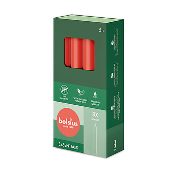 Bolsius Haushaltskerzen 170/20 mm (8er Pack) - Zartes Rot Artikelvorschau Haushaltskerzen 170/20 mm (8er Pack) - Zartes Rot