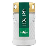 1 Bolsius Glaslaterne Twist mit Deckel in der Größe 11x6,3cm in der Farbe Weiß.