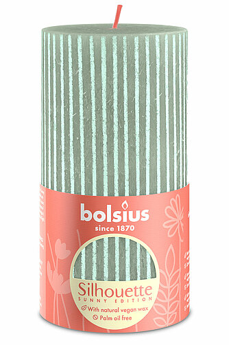 Bolsius Rustik Stumpenkerzen Silhouette 130/68 mm - Streifen (1 Stück) Artikelvorschau Rustik Stumpenkerzen Silhouette 130/68 mm - Streifen (1 Stück)