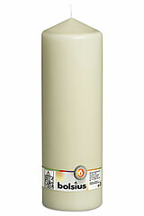 1 Stumpenkerze von Bolsius in der Größe 30x9,8cm in der Farbe Elfenbein.