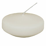 8 Schwimmkerzen Maxi von Richard Wenzel in der Größe 4x8cm in der Farbe wollweiß.