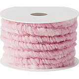 Eine Wollkordel von KragoArt mit der Breite 1 cm und einer Länge von 10 m in der Farbe Lila Melange.