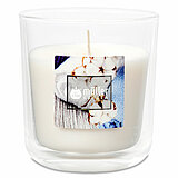 Ein Duftglas von Müller Kerzenfabrik in der Größe 8,8x8cm mit dem Geruch von Baumwolle.