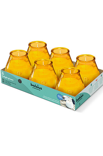 Bolsius Twilight 104/99 mm (6er Pack) - bernstein Artikelvorschau Twilight 104/99 mm (6er Pack) - bernstein