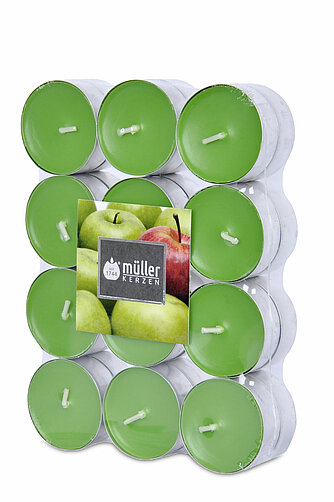 Müller Kerzenfabrik Duft-Lichte - Saftiger Apfel (24er Pack) Artikelvorschau Duft-Lichte - Saftiger Apfel (24er Pack)