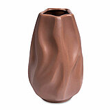 Eine Keramikvase Rock von Sandra Rich in der Größe 20x13cm in der Farbe Braun.