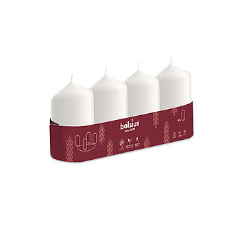 Bolsius Stumpenkerzen 60/40mm - Weiß (10x4er Tray) Artikelvorschau Stumpenkerzen 60/40mm - Weiß (10x4er Tray)
