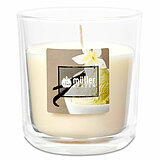 Ein Duftglas von Müller Kerzenfabrik in der Größe 8,8x8cm in der Geruchssorte Vanille Traum.