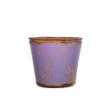 Ein Vintage Glas Flower Pot von Sandra Rich in der Größe 12x13cm in der Farbe Lavendel.