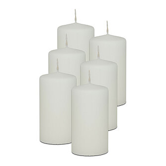 DecoLite Stumpenkerzen 130/70 mm (Safe Candle) - 6 Stück - wollweiß Artikelvorschau Stumpenkerzen 130/70 mm (Safe Candle) - 6 Stück - wollweiß
