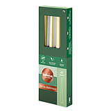 4 Spitzkerzen von Bolsius in der Größe 23,4x2,4cm in der Farbe Metallic Silber.