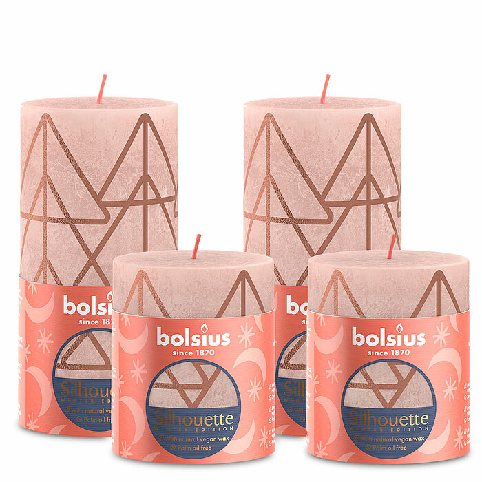 Ein True Glow Silhouette Adventskerzenset von Bolsius in der Farbe Cremiges Karamell.