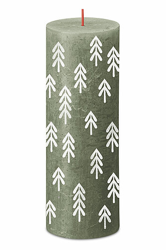 Bolsius Rustik Stumpenkerzen Silhouette 190/68 mm - Frische Olive (1 Stück) Artikelvorschau Rustik Stumpenkerzen Silhouette 190/68 mm - Frische Olive (1 Stück)