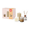 Ein Bolsius Raumduft-Geschenk-Set home sweet home mit dem Geruch vanille.