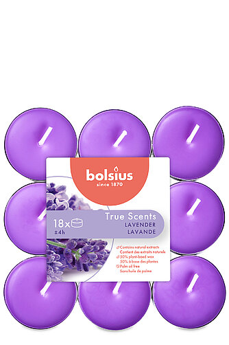 Bolsius True Scents Duft-Teelichte - Lavendel (18er Pack) Artikelvorschau True Scents Duft-Teelichte - Lavendel (18er Pack)