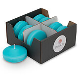 8 Schwimmkerzen Maxi von Decolite in der Größe 4x8cm in der Farbe türkis.