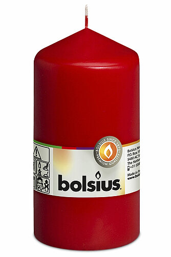 Bolsius Stumpenkerze 130/68mm - Rot Artikelvorschau Stumpenkerze 130/68mm - Rot