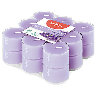 Bolsius True Scents Duft-Teelichter Clear Cup (18er Pack) - Lavendel Artikelvorschau True Scents Duft-Teelichter Clear Cup (18er Pack) - Lavendel