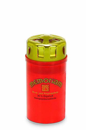 Aeterna Kompositionsöllicht Nr. 23 Memoriam mit Sturmdeckel (20 Stück) - rot Artikelvorschau Kompositionsöllicht Nr. 23 Memoriam mit Sturmdeckel (20 Stück) - rot