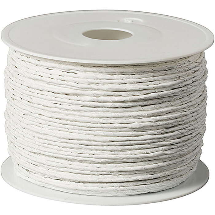 Ein Papierdraht Crazy Paper von KragoArt mit der Breite 2mm und einer Länge von 100m in der Farbe Weiß.