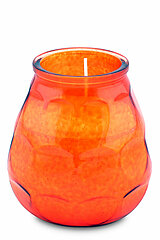 1 Glaswindlicht Twilight von Bolsius in der Größe 10,4x9,9cm in der Farbe orange.