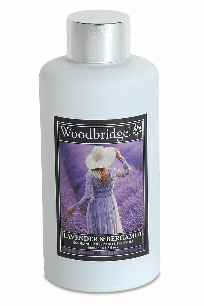 200ml Raumduft Diffuser Nachfüller von Woodbridge Candle mit dem Geruch Lavender Bergamotte.