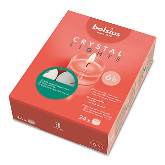Bolsius Crystal Lights Teelichte 6h (24 Stück) Artikelvorschau Crystal Lights Teelichte 6h (24 Stück)