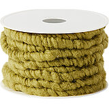 Eine Wollkordel von KragoArt mit der Breite 10mm und einer Länge von 10m in der Farbe Olivgrün.