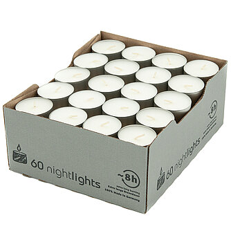 Richard Wenzel Teelichter Nightlights Alu (60er Pack) Artikelvorschau Teelichter Nightlights Alu (60er Pack)