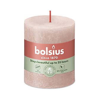Bolsius Rustik Stumpenkerzen 80/68 mm - Nebliges Rosa Artikelvorschau Rustik Stumpenkerzen 80/68 mm - Nebliges Rosa